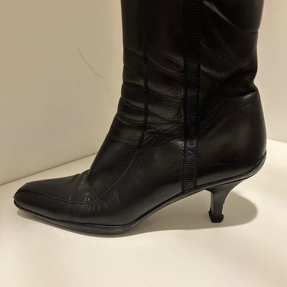 Prada leather ankle boots